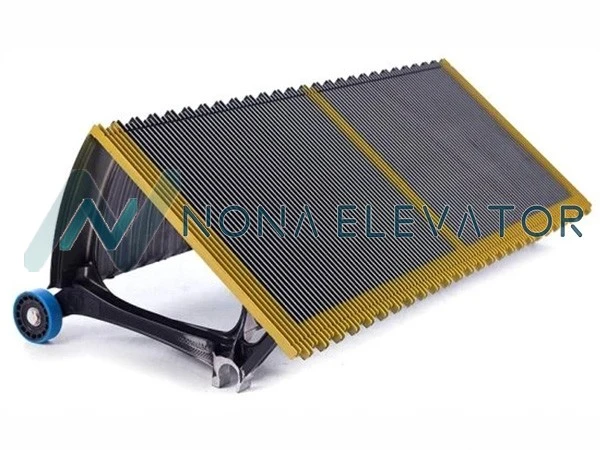 Aluminum Alloy Escalator Step 300000000847 with three-side warning frame design